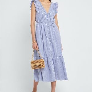 o.p.t stella striped midi